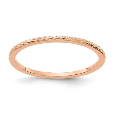 1.2mm Twisted Wire Pattern Stackable Band 10K Rose Gold 1STK22-120R, MPN: 1STK22-120R, 191101582806