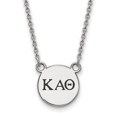 Kappa Alpha Theta Extra Small Enameled Pendant with 18 Inch Chain Sterling Silver SS016KAT-18, MPN:…