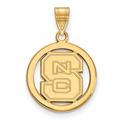 North Carolina State University Sm Pendant in Circle Gold-plated Silver GP033NCS, MPN: GP033NCS, 88…