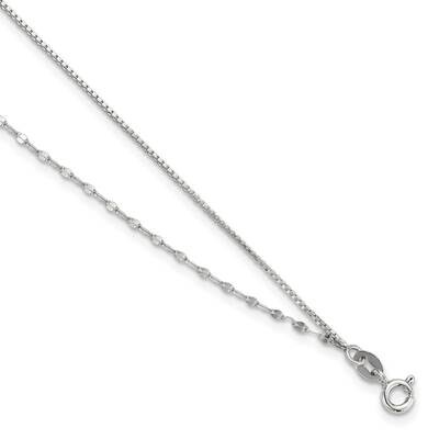 2-Strand 9 Inch Plus 1 Inch Extender Fancy Chain Anklet 9 Inch Sterling Silver QG5774-9, MPN: QG577…