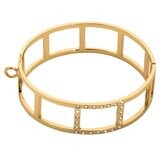 Nikki Lissoni Large Geometric Tribal Bangle of 2cm 1 Loop To Attach A Charm Gold-plated 17cm B1148G…