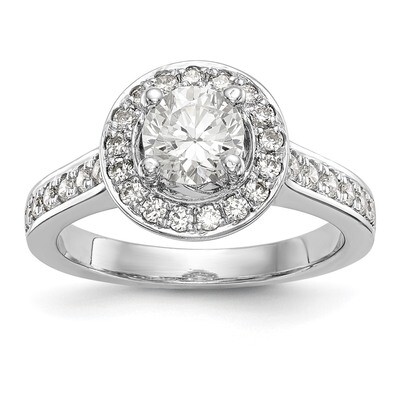 Round Diamond Semi-Mount Halo Engagement Ring 14k White Gold RM2094E-100-WAA, MPN: RM2094E-100-WAA,…