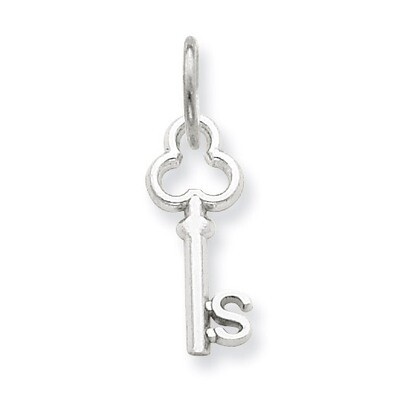 S Key Charm 14k White Gold K3434S, MPN: K3434S, 883957133379