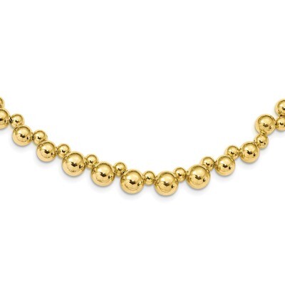 Leslie&#39;s 2 inch Extender Beaded Necklace 15.5 Inch Sterling Silver Gold-plated HB-QLF888-15.5, MPN:…
