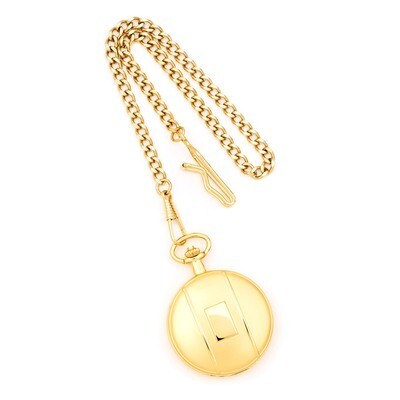 Charles Hubert Gold Finish Brass White Dial Pocket Watch XWA3359, MPN: XWA3359, 811233018065