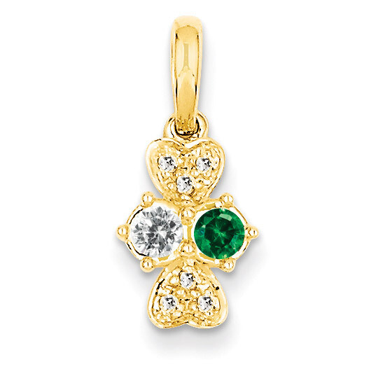 2 Birthstones Family Jewelry Diamond Semi-Set Pendant 14k Yellow Gold XMP27/2, MPN: XMP27/2, 883957…