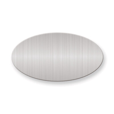 1 x 1 7/8 Oval Satin Aluminum Plates-Sets of 6  GM3721-SA, MPN: GM3721-SA,