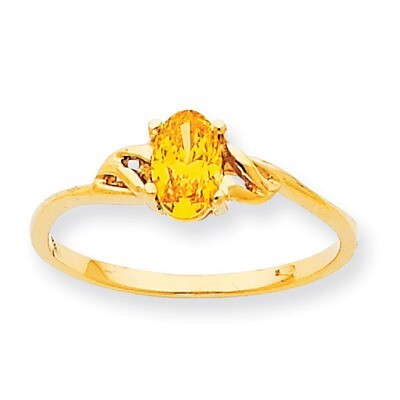 Polished Geniune Citrine Birthstone Ring 10k Gold 10XBR140, MPN: 10XBR140, 883957216690