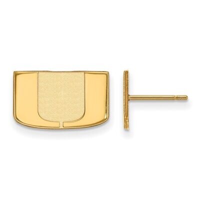 University of Miami x-Small Post Earring 10k White Gold 1Y008UMF, MPN: 1Y008UMF, 886774806099