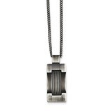 Dog Tag 22 Inch Necklace Antiqued Stainless Steel SRN1066-22 by Chisel, MPN: SRN1066-22, 1911018506…