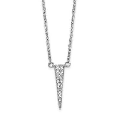 Necklace Sterling Silver CZ Diamond QG5478-18, MPN: QG5478-18, 886774081533