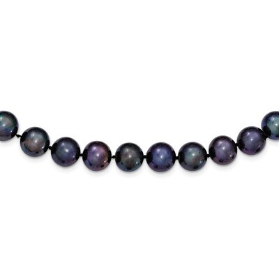 18 Inch 10-11mm Black Fresh Water Cultured Pearl Fancy Necklace 14k white Gold XF576-18, MPN: XF576…