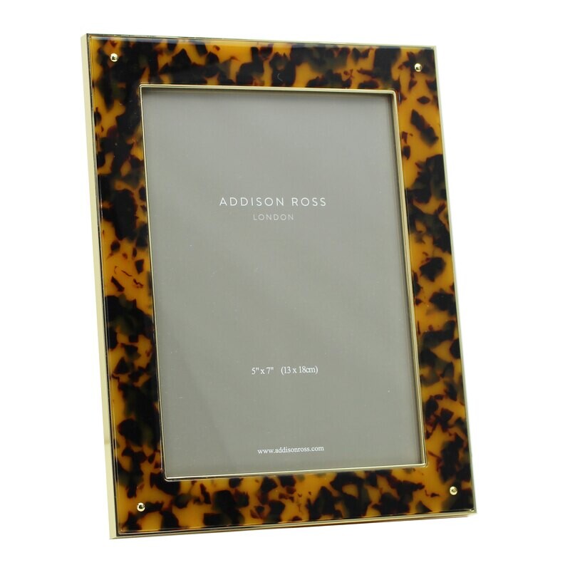 Addison Ross 5 x 7 Inch Faux Tortoise Gold Picture Frame Gold FR7002
