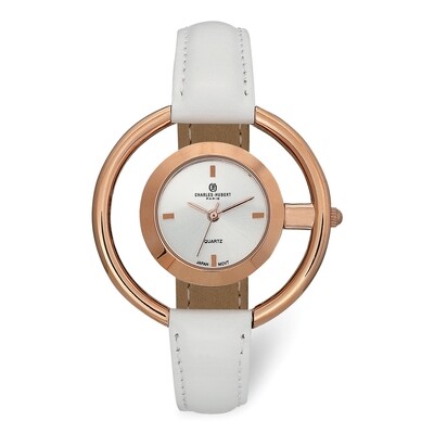 Charles Hubert Ladies Rose Finish Silver Dial Modern Circle Watch  XWA6105, MPN: XWA6105, 848870008…