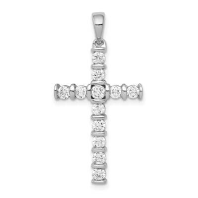 Aa 3/4Ct. Diamond Latin Cross Pendant 14k White Gold PM4954-075-WA, MPN: PM4954-075-WA, 883957212159