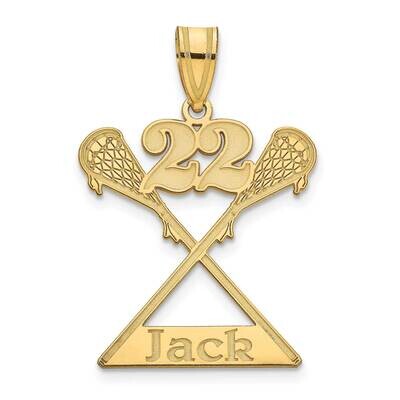 Personalized Lacrosse Pendant 14k Gold XNA1292Y, MPN: XNA1292Y,