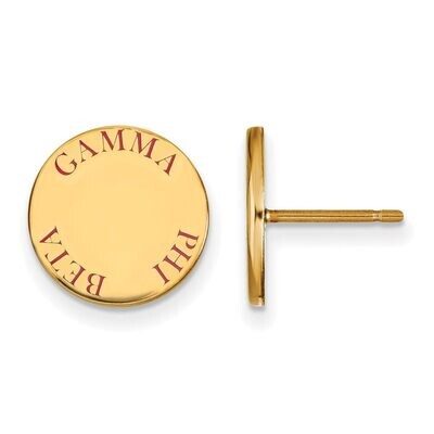 Gamma Phi Beta Enameled Post Earrings Gold-plated Silver GP020GPB, MPN: GP020GPB, 886774924793
