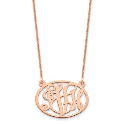 Oval Monogram Necklace 14k Rose Gold XNA577R, MPN: XNA577R,