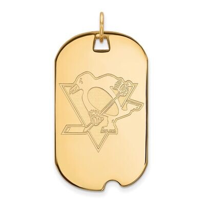 Pittsburh Penguins Large Dog Tag 14k Yellow Gold 4Y025PEN, MPN: 4Y025PEN, 886774740355