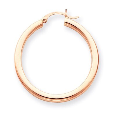 3mm Hoop Earrings 14k Rose Gold T1007, MPN: T1007, 883957285993