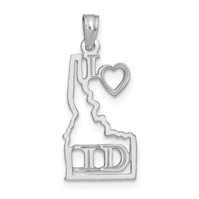 Idaho State Pendant 14k White Gold Solid D1160W, MPN: D1160W,