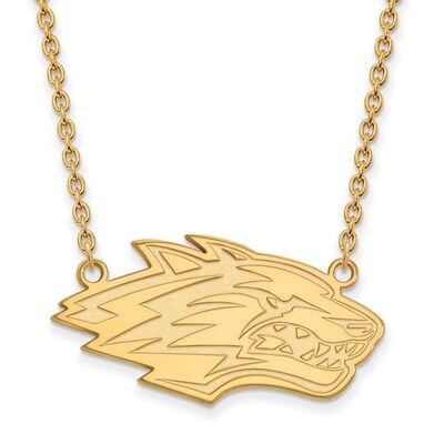 University of New Mexico Large Pendant with Chain Necklace Gold-plated Silver GP009UNM-18, MPN: GP0…