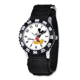 Disney Kids Mickey Mouse Black Velcro Band Time Teacher Watch XWA3571, MPN: XWA3571, 843231059221