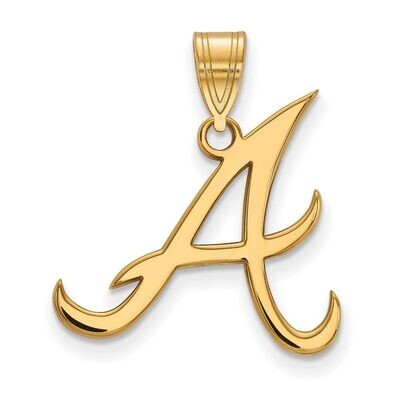 Atlanta Braves Large Pendant Gold-plated Silver GP004BRA, MPN: GP004BRA, 886774897806