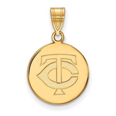 Minnesota Twins Medium Disc Pendant Gold-plated Silver GP014TWN, MPN: GP014TWN, 886774917658