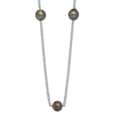 8-9mm Baroque 5Stat Tahit Saltwater Pearl Necklace Sterling Silver Rhodium-plated QH5616-20, MPN: Q…