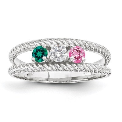 3 Birthstones Mother&#39;s Ring Sterling Silver XMR8/3SS, MPN: XMR8/3SS, 883957879796
