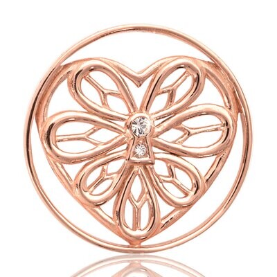Nikki Lissoni Peaceful Heart Rose Gold Plated 33mm Coin C1006RGM, MPN: C1006RGM, 8718627460191