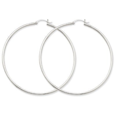 Lightweight Hoop Earrings 14k White Gold T836L, MPN: T836L, 883957286563