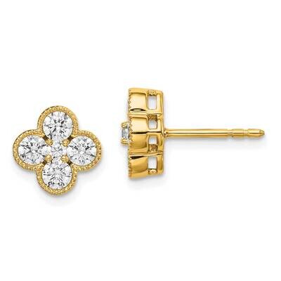 Diamond Vs/Si, D E F, Bloom Post Earrings 14k Yellow Gold True Origin Lab Grown EM6346-100-YLD, MPN…