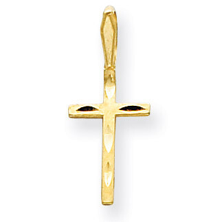 Satin &amp; Diamond-cut Cross Pendant 14k Gold M1344, MPN: M1344, 886774619019