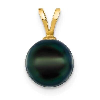 8-9mm Black Saltwater Akoya Cultured Pearl Pendant 14k Gold XF489B, MPN: XF489B,