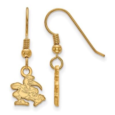 University of Miami x-Small Dangle Earring Wire Gold-plated Silver GP048UMF, MPN: GP048UMF, 8867749…