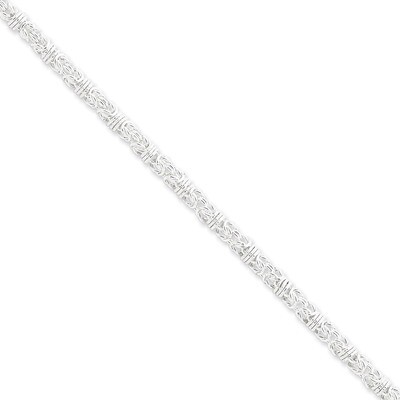 20 Inch Byzantine Necklace Sterling Silver Fancy QH1076-20, MPN: QH1076-20, 886774994321