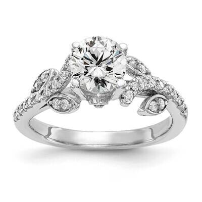 Si1/Si2, G H I, Semi-Mount Engagement Ring 14k White Gold Lab Grown Diamond RM2622E-075-7WLG, MPN: …