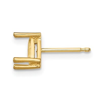 Triangle 3.5mm Post Earring Mounting 14k Yellow Gold YG398, MPN: YG398,