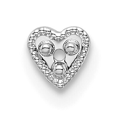Top Heart Shaped Die Struck 1.3ct. Setting 14k White Gold WG306, MPN: WG306,