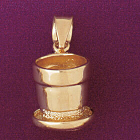 Dazzlers Jewelry Pot Vase  Plant Bucket Pendant Necklace Charm Bracelet in Yellow, White or Rose Go…