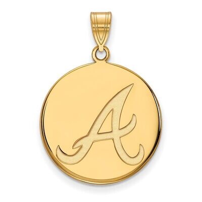 Atlanta Braves Large Disc Pendant 10k Yellow Gold 1Y016BRA, MPN: 1Y016BRA, 886774810096