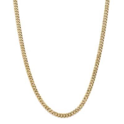 5.75mm Flat Beveled Curb Chain 30 Inch 14k Gold FBU140-30, MPN: FBU140-30, 883957172767
