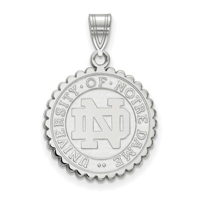 University of Notre Dame Large Crest Sterling Silver SS067UND, MPN: SS067UND, 191101121920