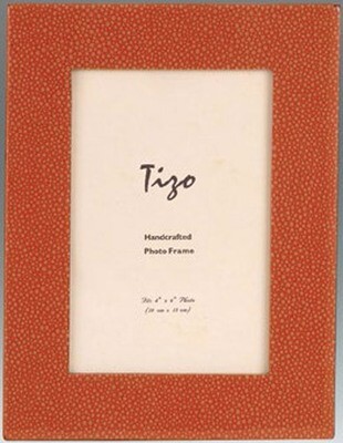 Tizo Small Circles Orange Wood Picture Frame 4 x 6 Inch, MPN: NC403OR-46,