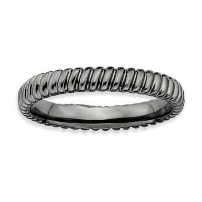 Black-plated Ring - Sterling Silver QSK269, MPN: QSK269, 883957147048