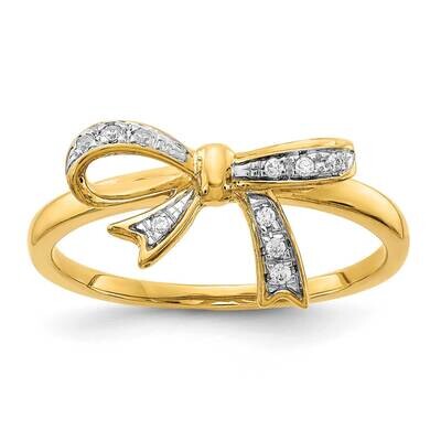 Rhodium Diamond Bow Ring 14k Gold RM5701-005-YA, MPN: RM5701-005-YA, 883957566658