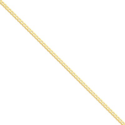 3.8mm Concave Curb Chain 22 Inch 14k Gold LCR100-22, MPN: LCR100-22, 886774418162