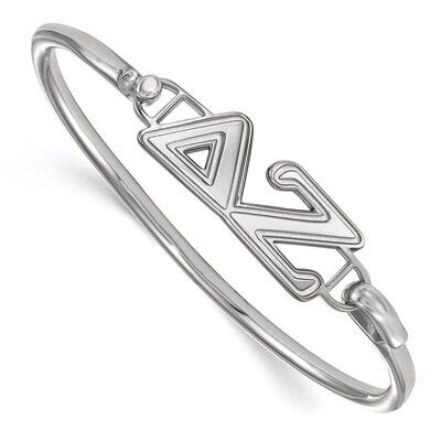 Delta Zeta Small Hook and Clasp Bangle Sterling Silver SS009DZ-7, MPN: SS009DZ-7, 886774600406